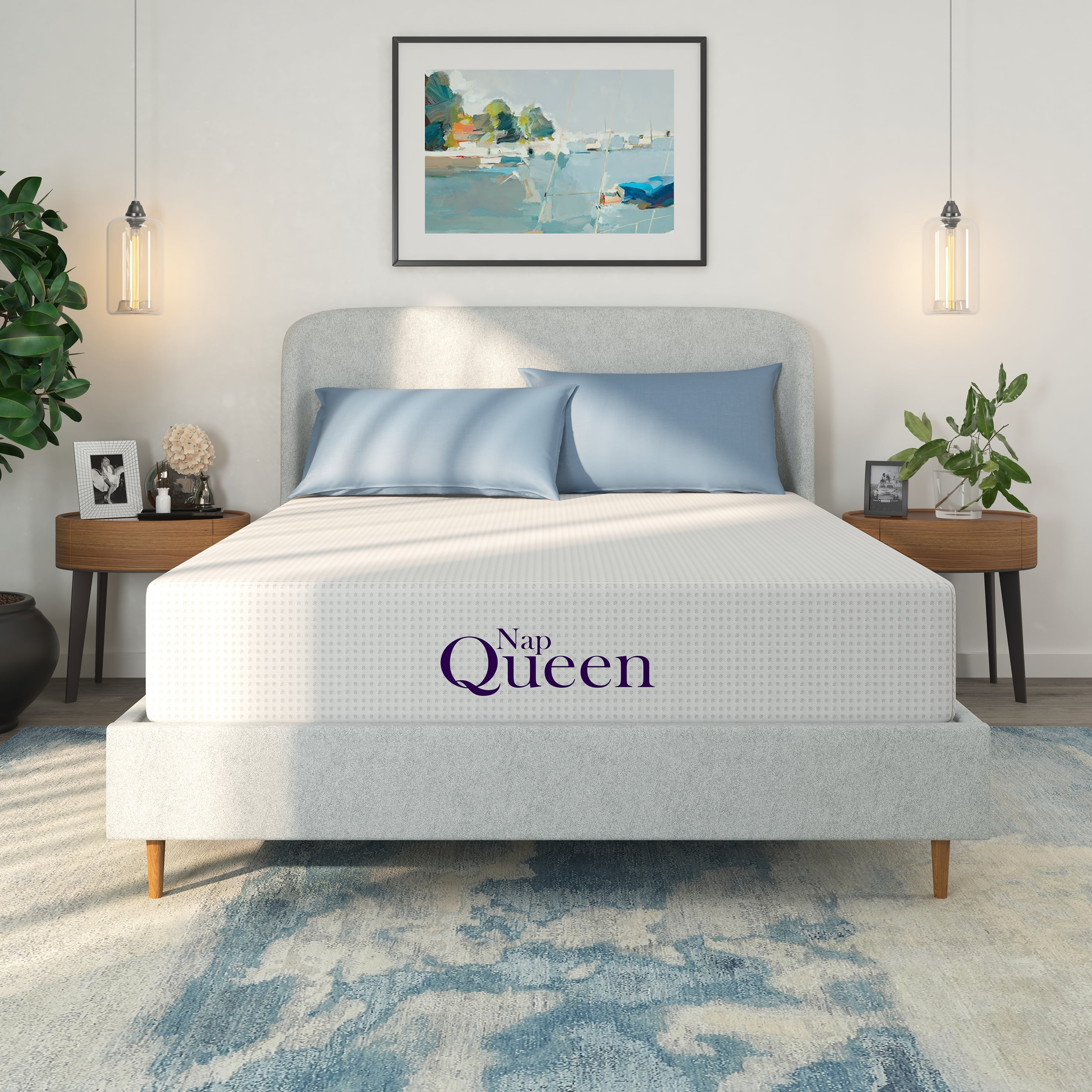 NapQueen Margaret 12" Twin Mattress, Charcoal Infused Memory Foam, Bed In a Box, Adult