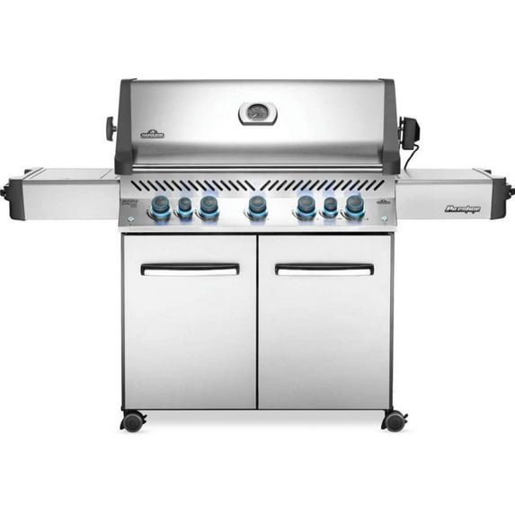 Napoleon Prestige 665 Propane Gas Grill with Infrared Side and Rear Burners, Stainless Steel