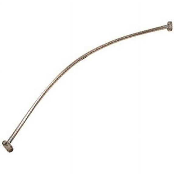 National Brand Alternative C60BN 5 ft. Stainless Steel Curved Shower Rod, Brushed Nickel