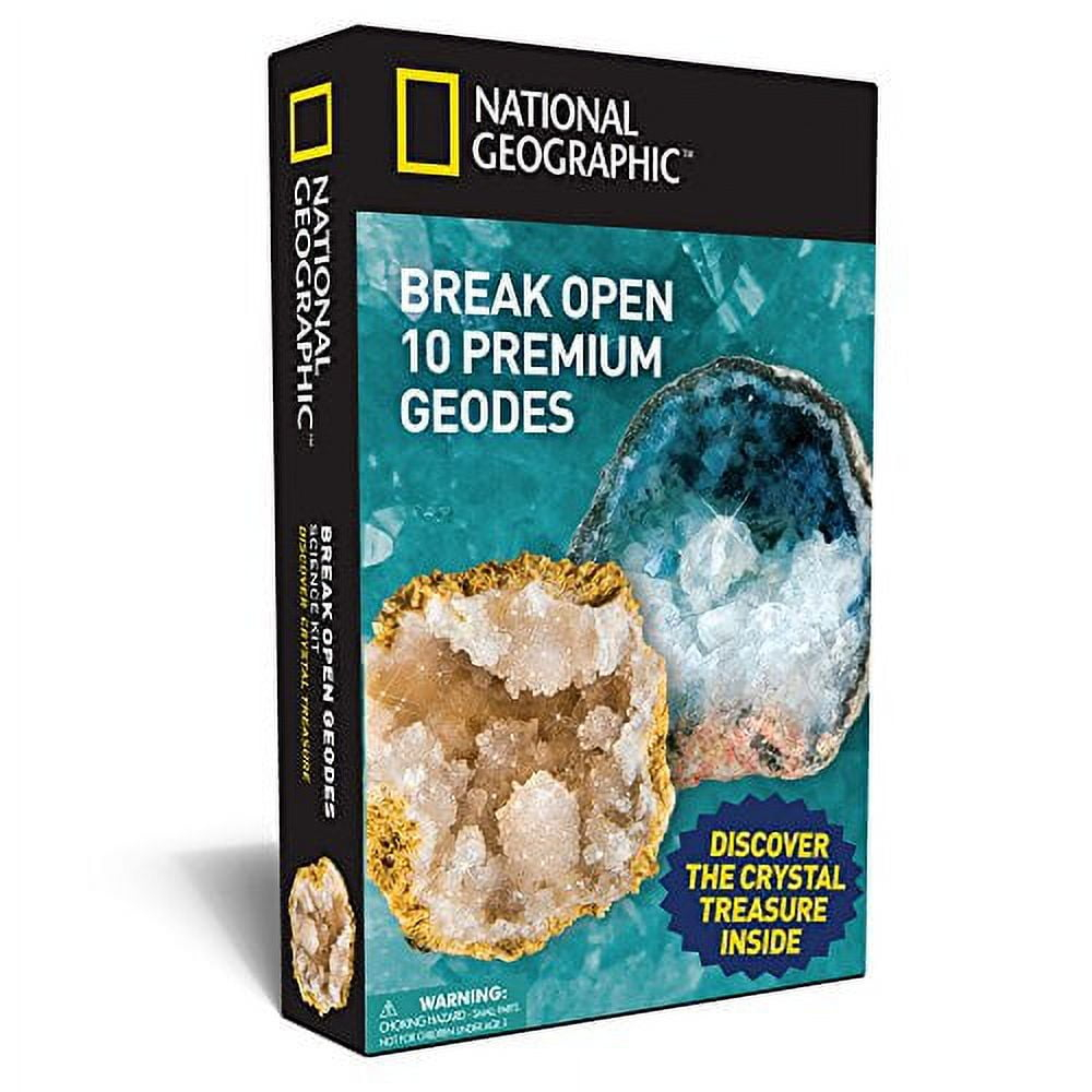 Eduman Geodes Kit, Break Open 10 Geodes, STEM Educational Geology Toys Science Kit ,Gift for Child Age 6+