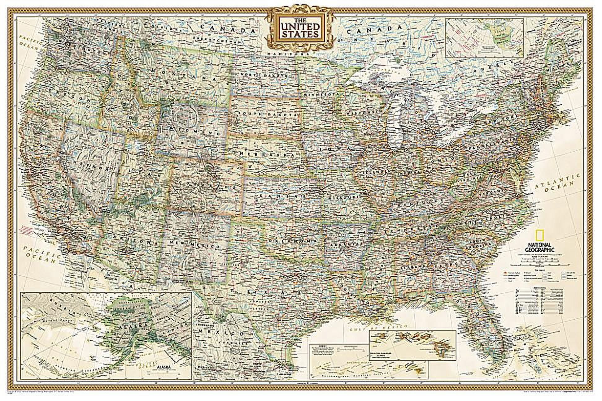 National Geographic Maps United States Executive Wall Map