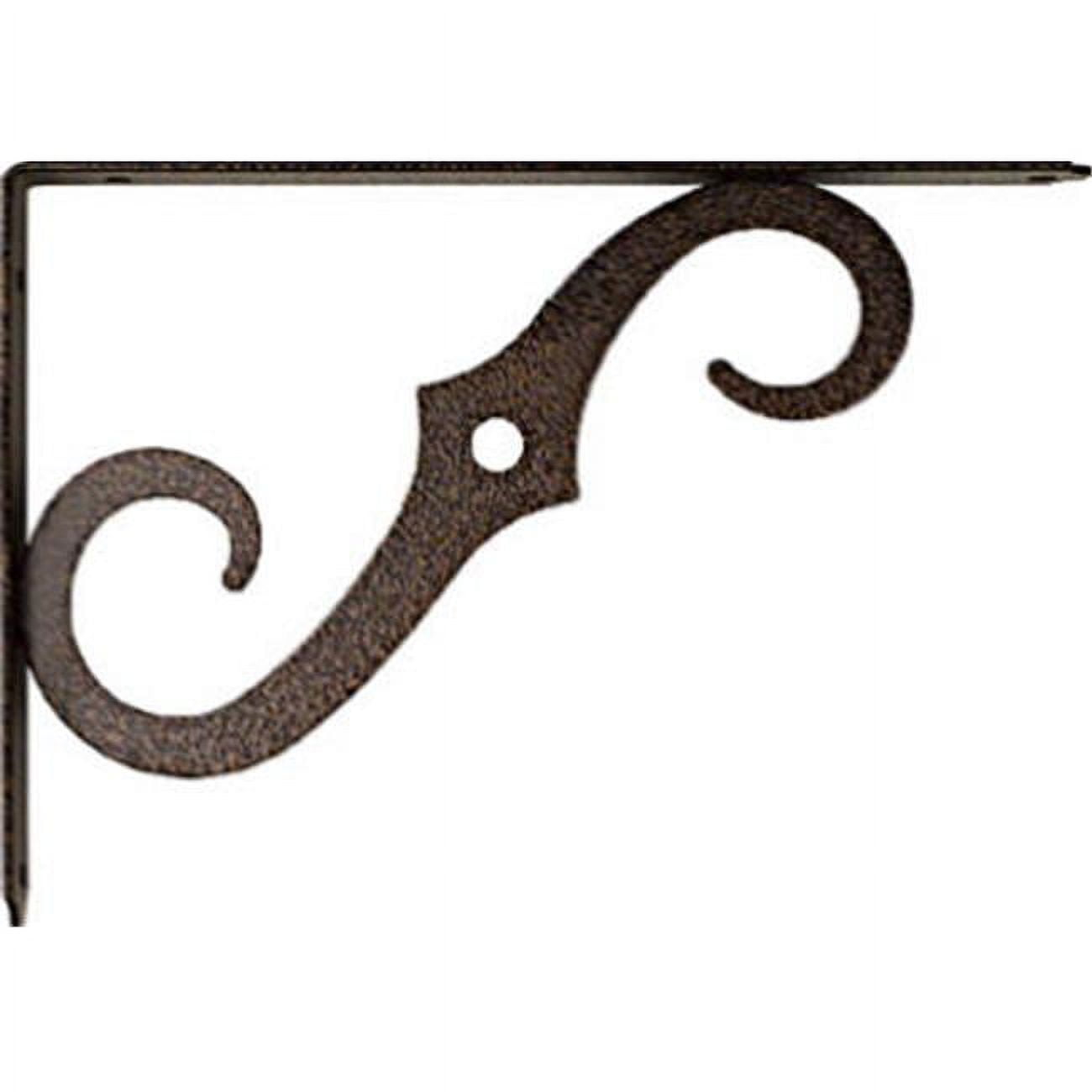National N229-401 5 x 3.5 in. Ornamental Shelf Bracket, Antique Bronze