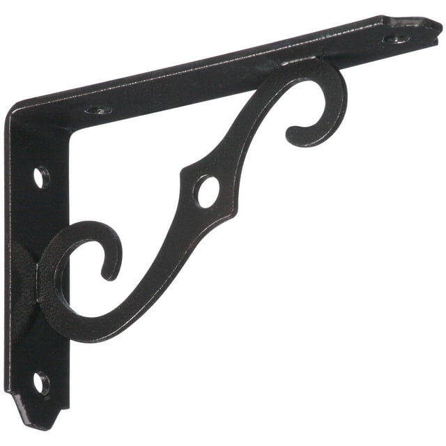 National N229-401 5 x 3.5 in. Ornamental Shelf Bracket, Antique Bronze