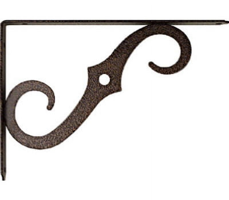 National N229-435 8 x 5.5 in. Ornamental Shelf Bracket- Antique Bronze