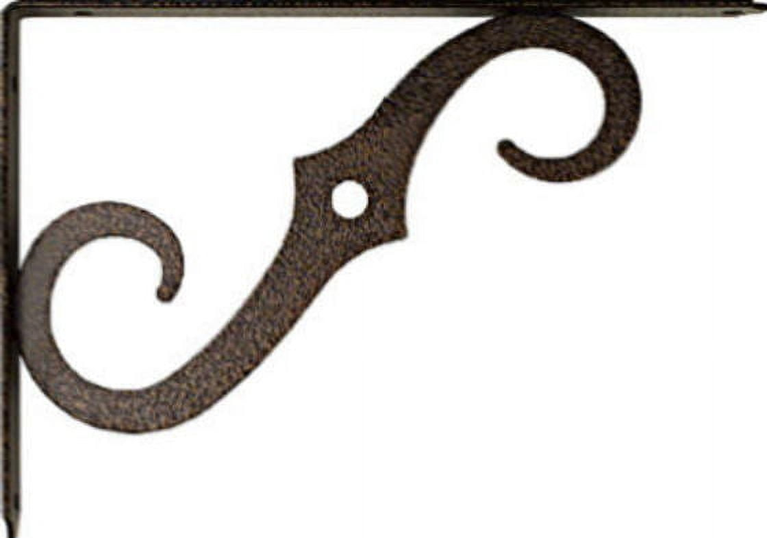 National N229-435 8 x 5.5 in. Ornamental Shelf Bracket- Antique Bronze