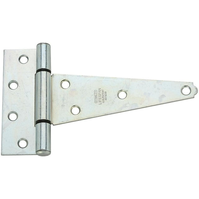 National Hardware - V286 6" Heavy Duty T-Hinges With No Screws - Boxed Loose