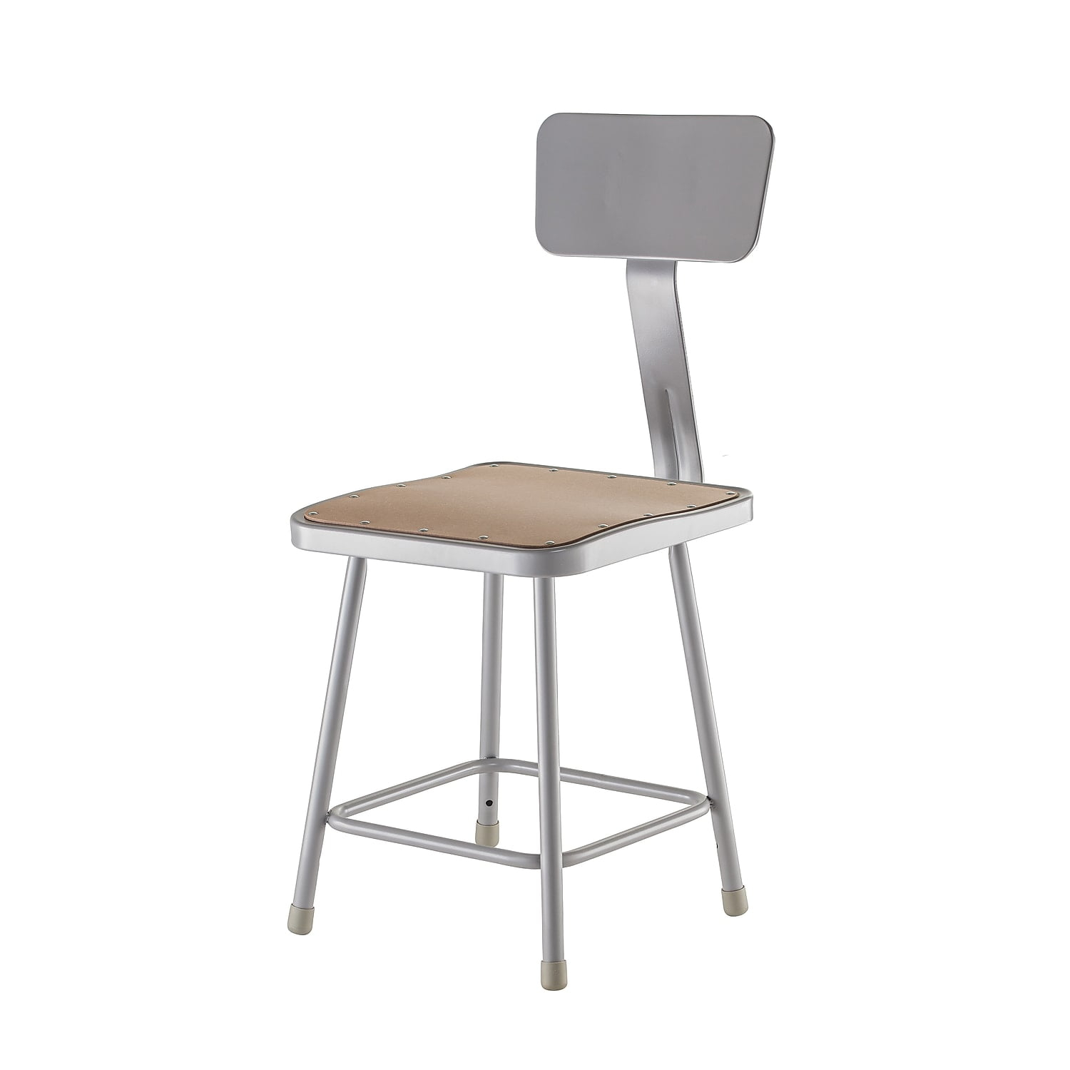 National Public Seating Backed Industrial Stool with Footring
