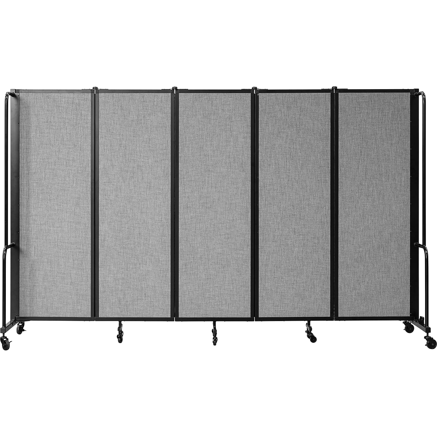 National Public Seating Robo Freestanding 5-Panel Room Divider 72"H x 118"W Gray PET (RDB6-5PT02)