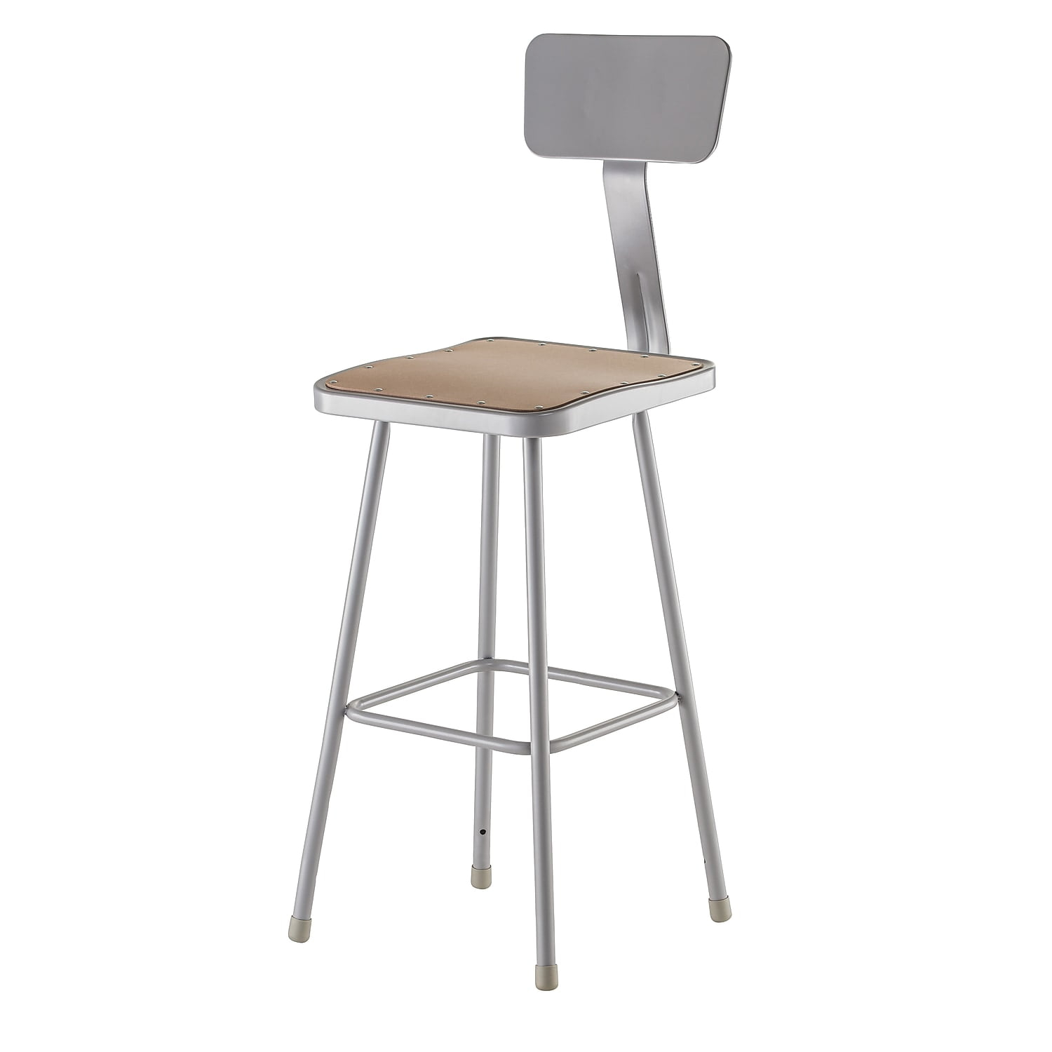National Public Seating Backed Industrial Stool with Footring