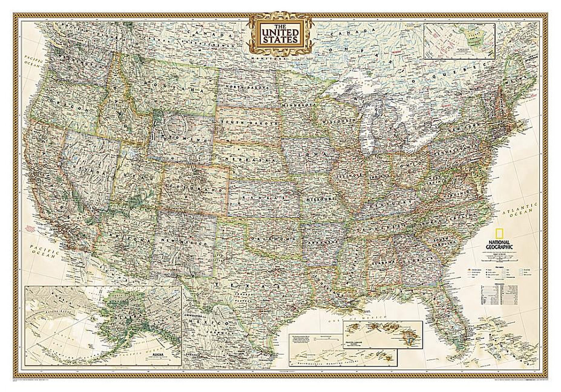 National geographic: united states executive wall map - laminated (43.5 x 30.5 inches) (other): 9780792233787