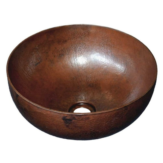 Maestro Copper Circular Vessel Bathroom Sink