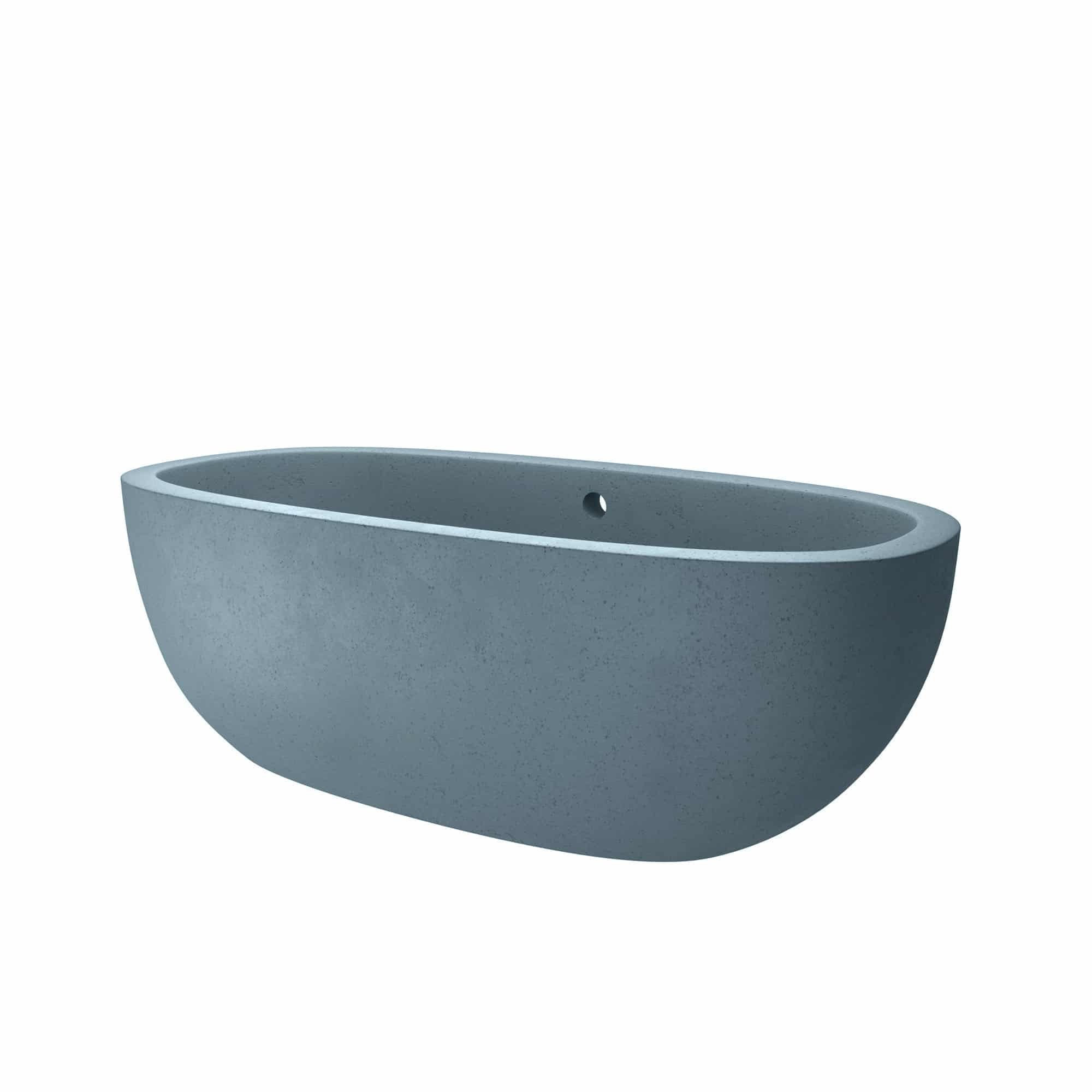 NativeStone Freestanding Soaking Cement Bathtub