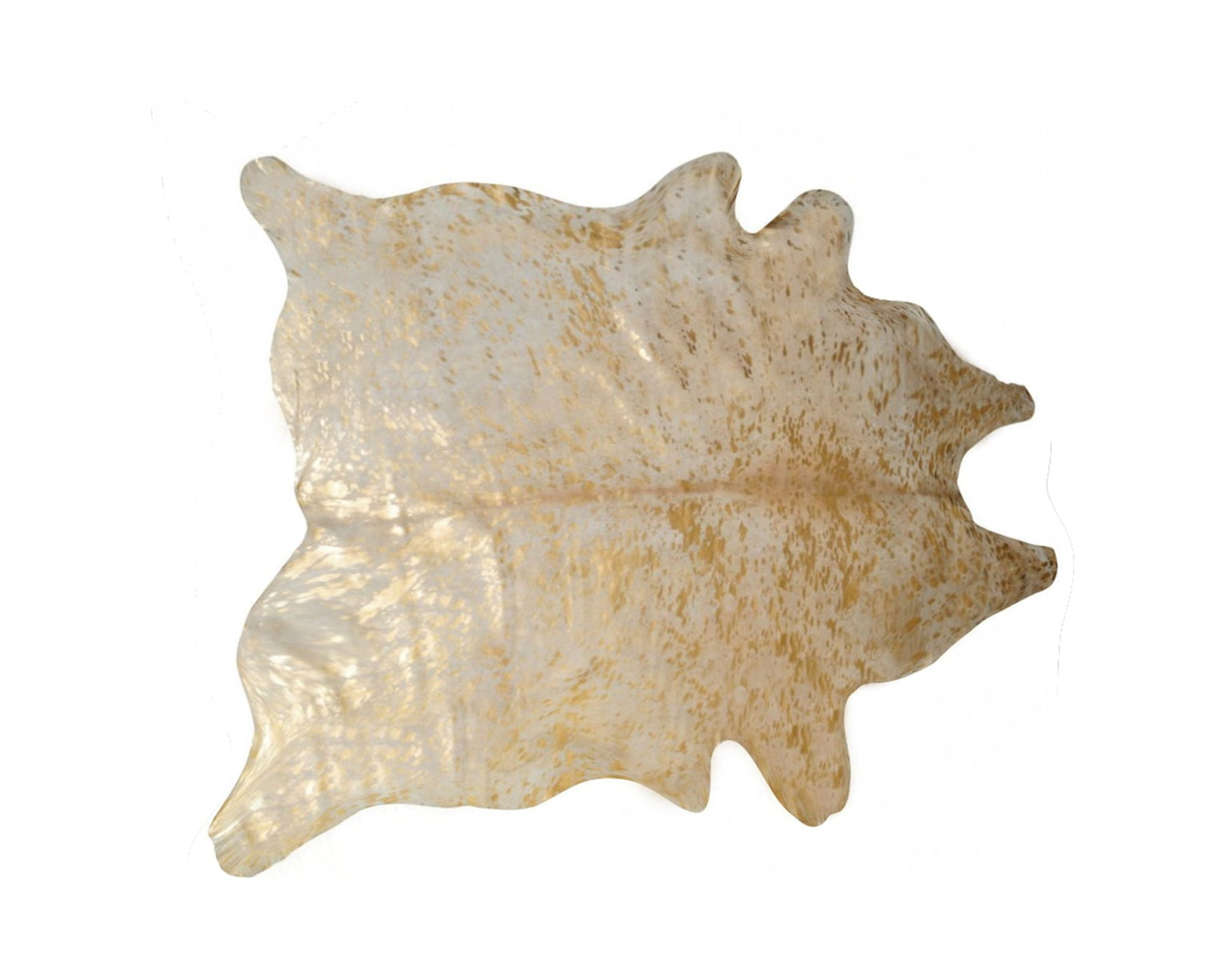 6 x 7 ft. Scotland Cowhide Rug -  & Gold