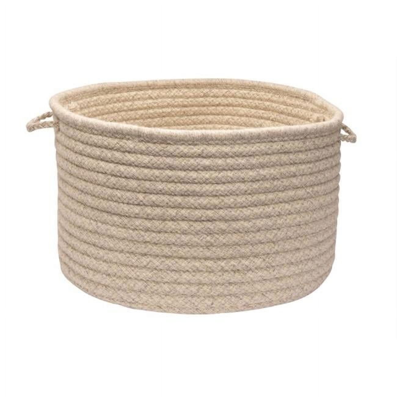 Colonial Mills Natural Wool Houndsdtooth- Cream 24"x14" Utility Basket