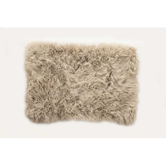 Natural New Zealand Sheepskin Single Rectangular Rug | Taupe | 2'x3'