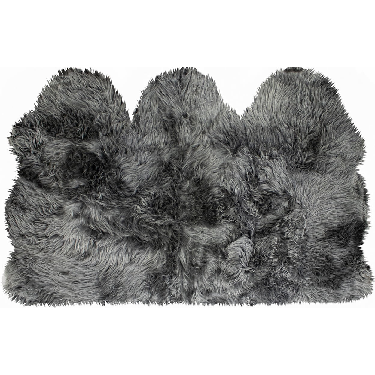 Home Decor Zealand Sheepskin Trio Rug | 1-Piece | Grey | 3'x5'