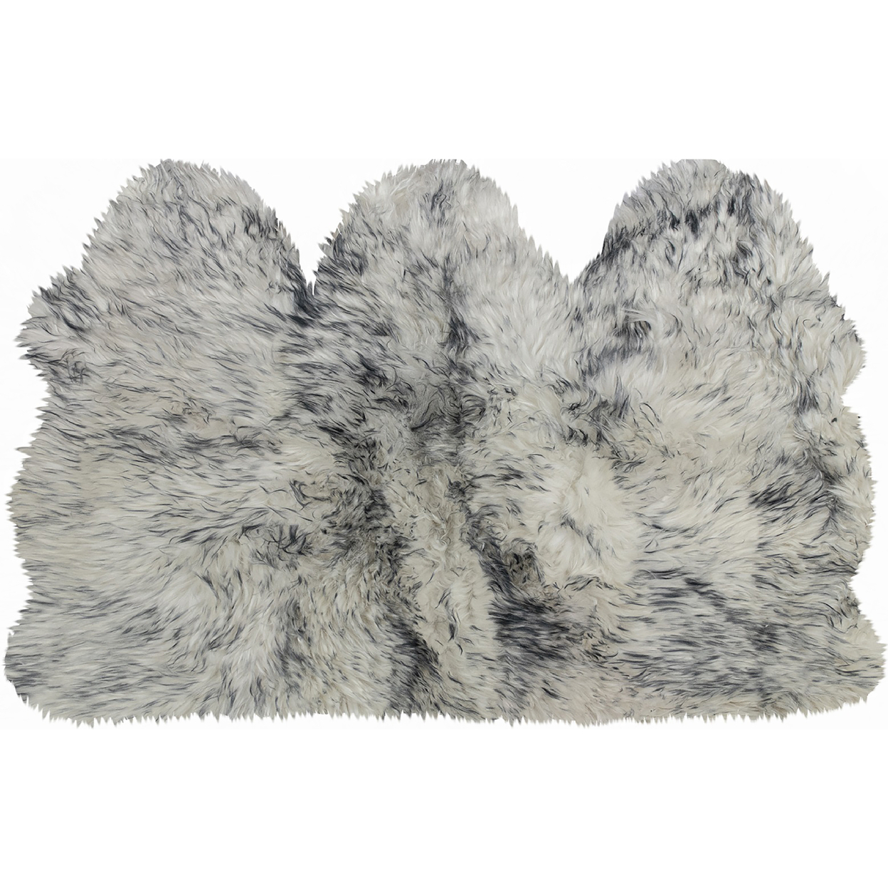 Natural New Zealand Sheepskin Trio Rug | Gradient grey | 3'x5'