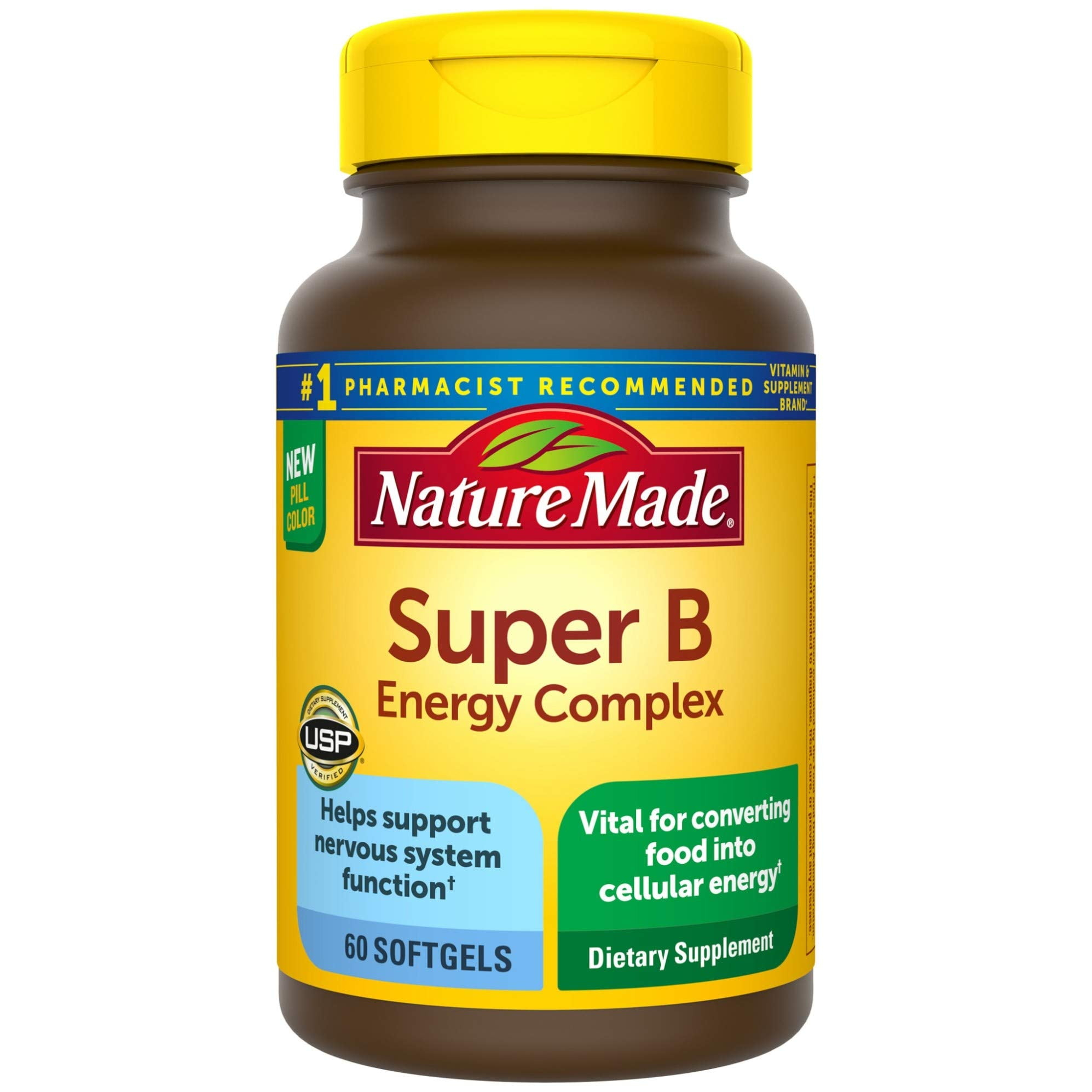 Nature Made Super B Energy Complex Softgels, Dietary Supplement, 60 Count