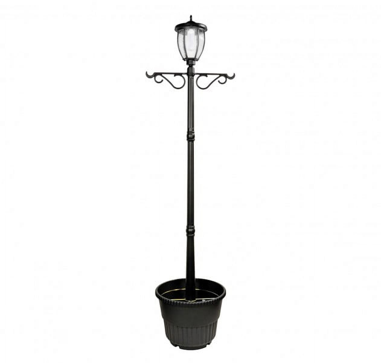 Nature Power (23107) 31 Lumens Terrace Solar Powered Integrated LED Post Lamp and Planter