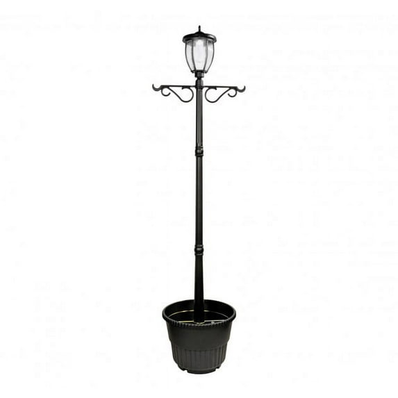 Nature Power (23107) 31 Lumens Terrace Solar Powered Integrated LED Post Lamp and Planter