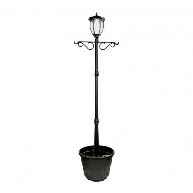 Nature Power (23107) 31 Lumens Terrace Solar Powered Integrated LED Post Lamp and Planter