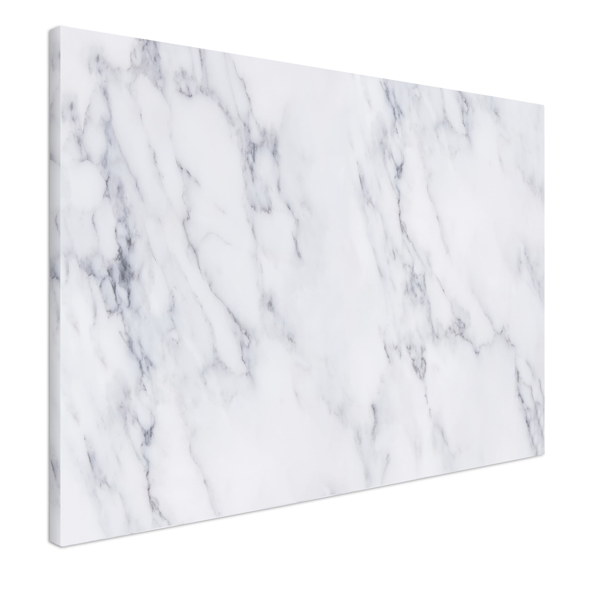 Navaris Magnetic Dry Erase Board - 24 x 36 inches Decorative White Board for Wall with Printed Design, Includes 5 Magnets and Marker - White Marble