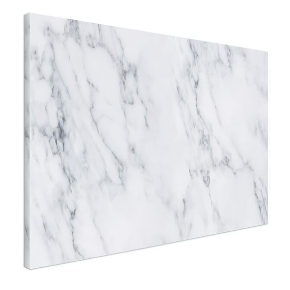 Navaris Magnetic Dry Erase Board - 24 x 36 inches Decorative White Board for Wall with Printed Design, Includes 5 Magnets and Marker - White Marble