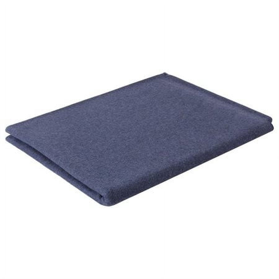 Navy Blue Lightweight Wool Travel Blanket for Outdoor Comfort