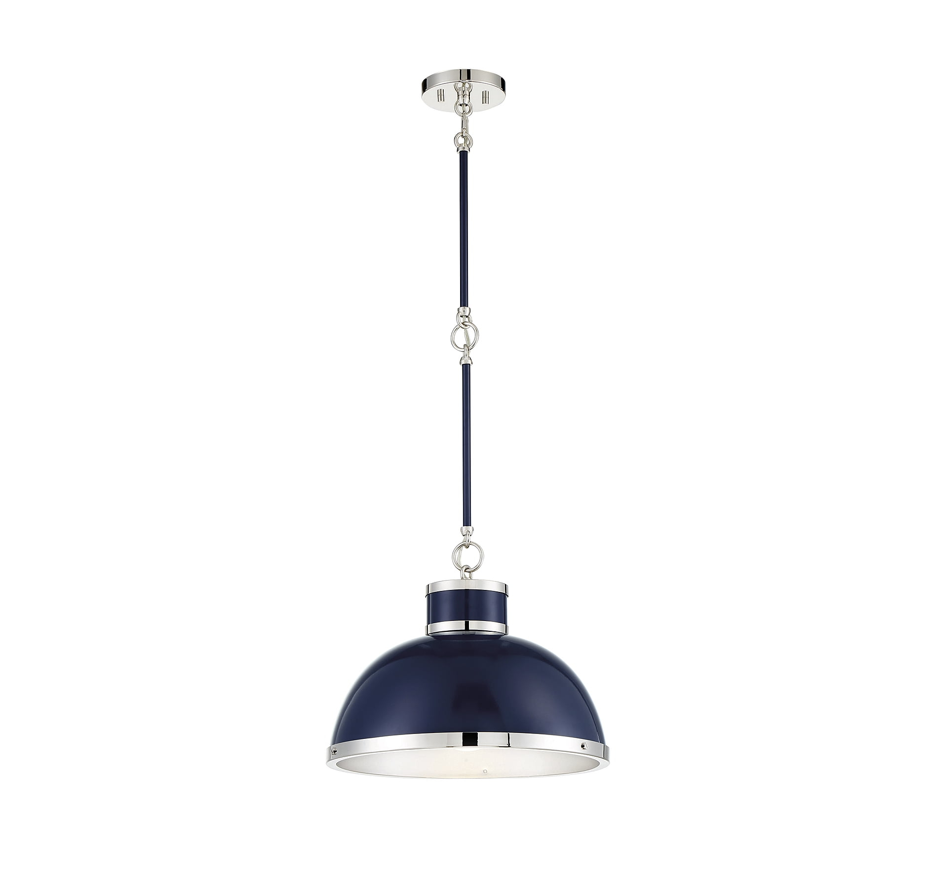 Savoy House Corning 1 - Light Pendant in  Navy/Polished Nickel