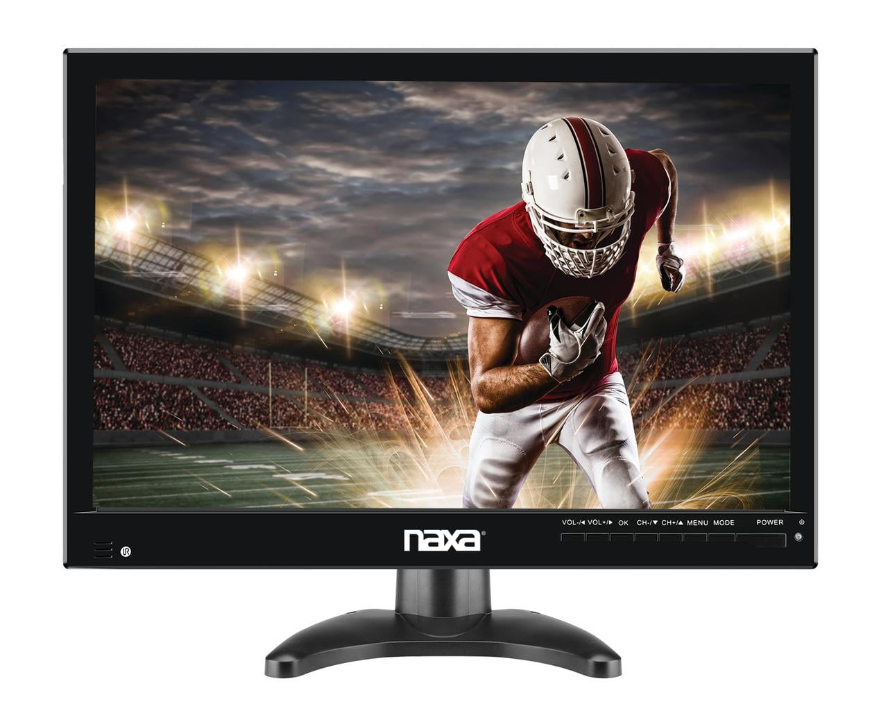 Naxa NT-1400 Portable 14.1" TV and Digital Multimedia Player with Built-in ATSC Tuner for Over-The-Air HD TV, USB Support, Rechargeable Lithium Battery, AC Power, and DC Car Cord, Black