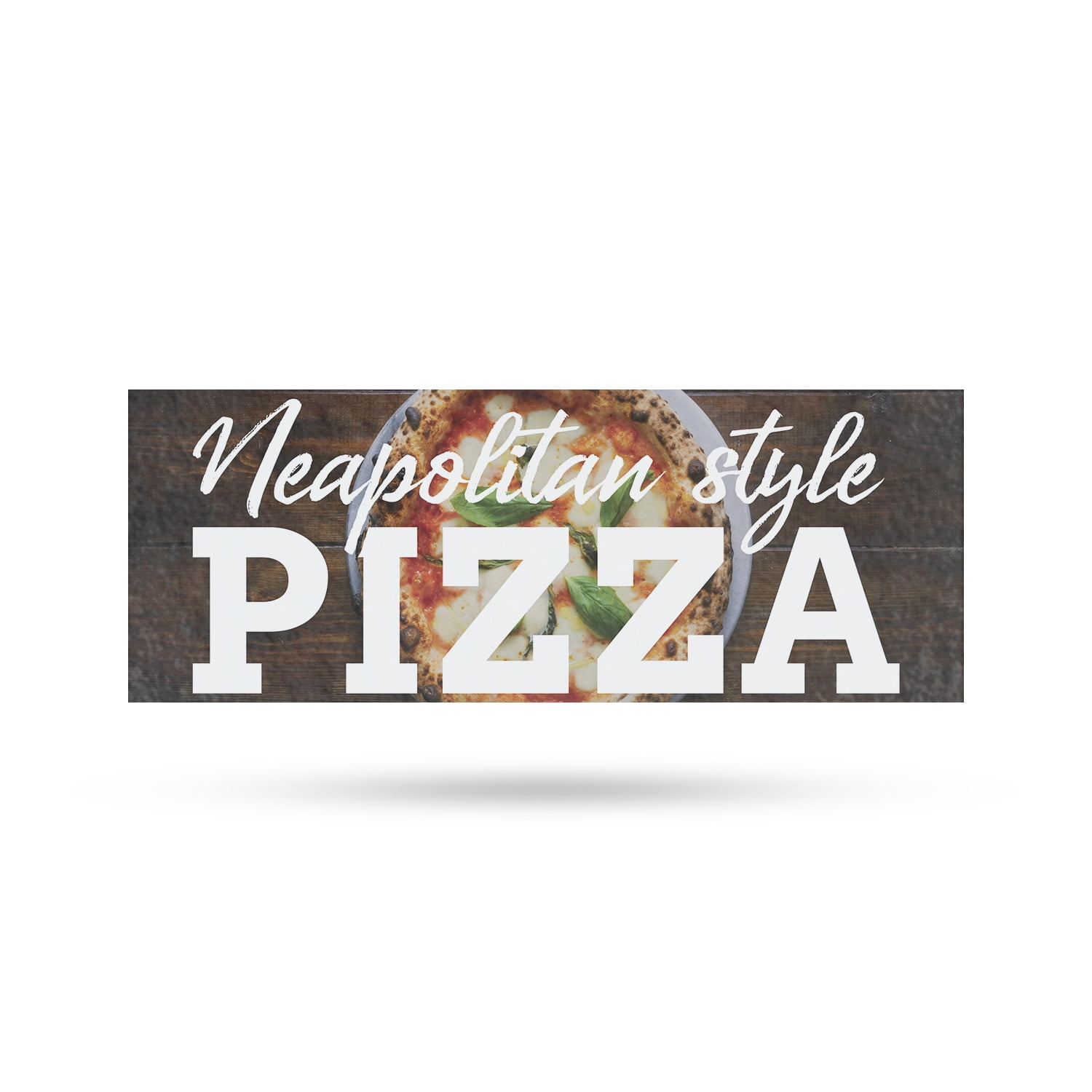 Neapolitan Pizza Banner Sign 18 Inch x 48 Inch | 13 oz Vinyl with Metal Grommets | Heavy-Duty Single-Sided Outdoor Durable Printed High-Quality Weatherproof | Made in the USA