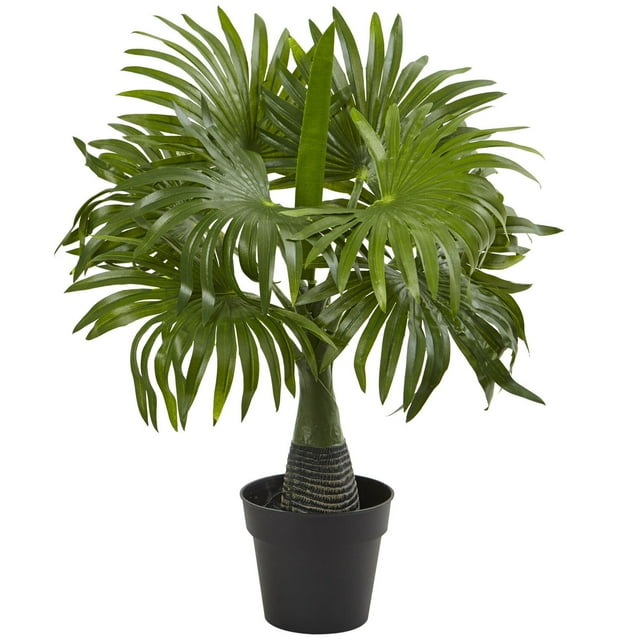 HomeStock Country Cottage 16In. Mini Fountain Palm Artificial Plant