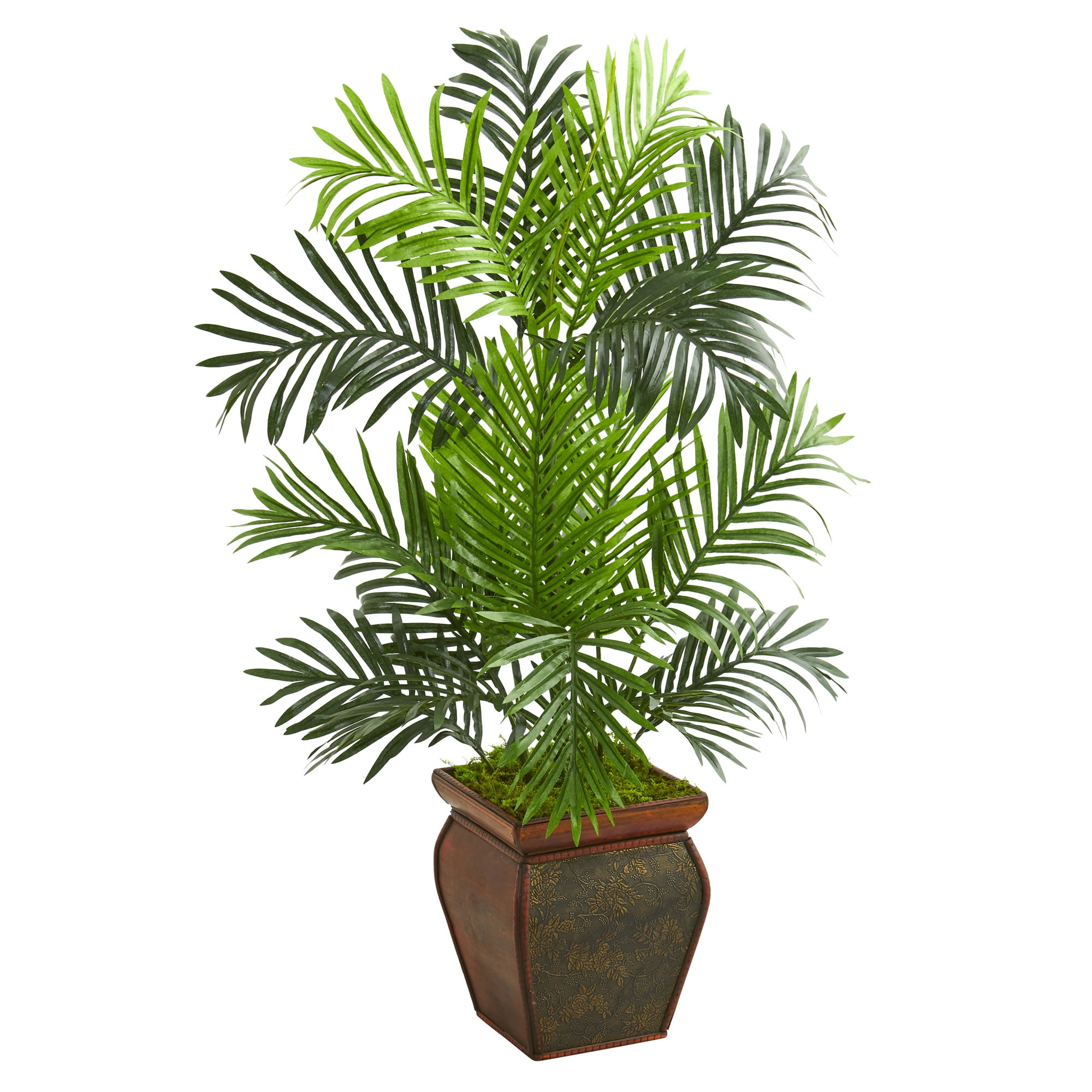 Nearly Natural 3-ft Paradise Palm Artificial Tree in Decorative Planter