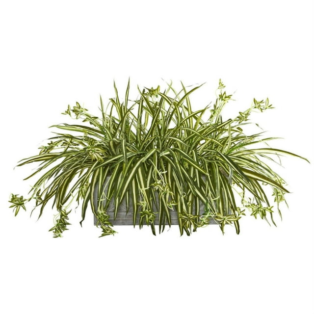 Nearly Natural 8062 Spider Plant Artificial Plant in Stone Planter