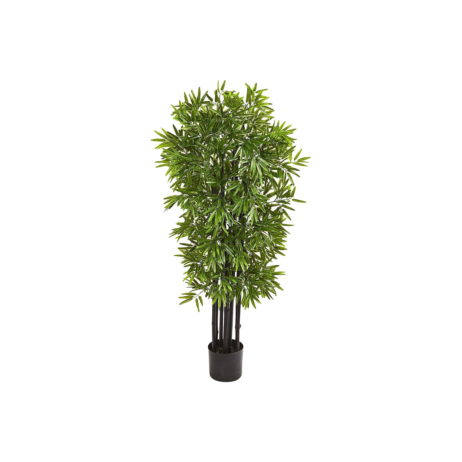 Nearly Natural 51-in Bamboo Artificial Tree with Black Trunks UV Resistant (Indoor/Outdoor)