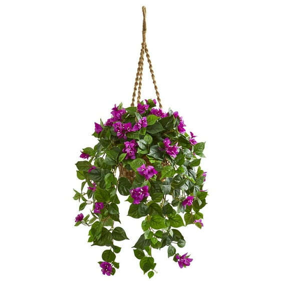 Nearly Natural Bougainvillea Artificial Plant in Basket