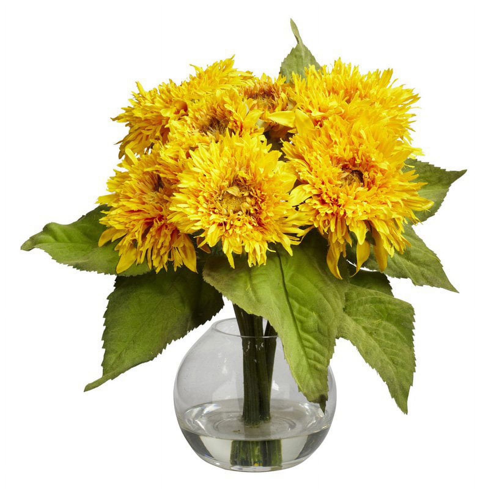 Nearly Natural Golden Sunflower Arrangement