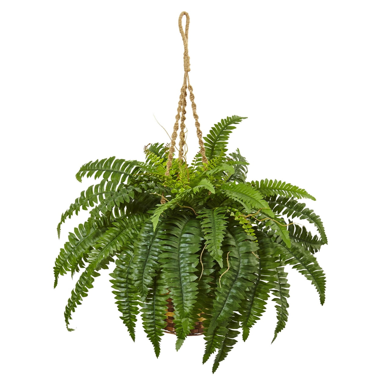 Nearly Natural Boston Fern Hanging Basket