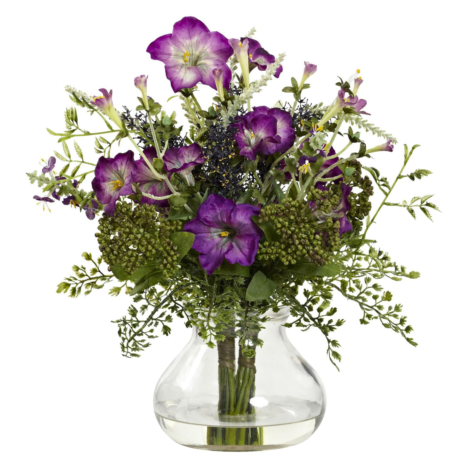 Nearly Natural Mixed Morning Glory with Vase