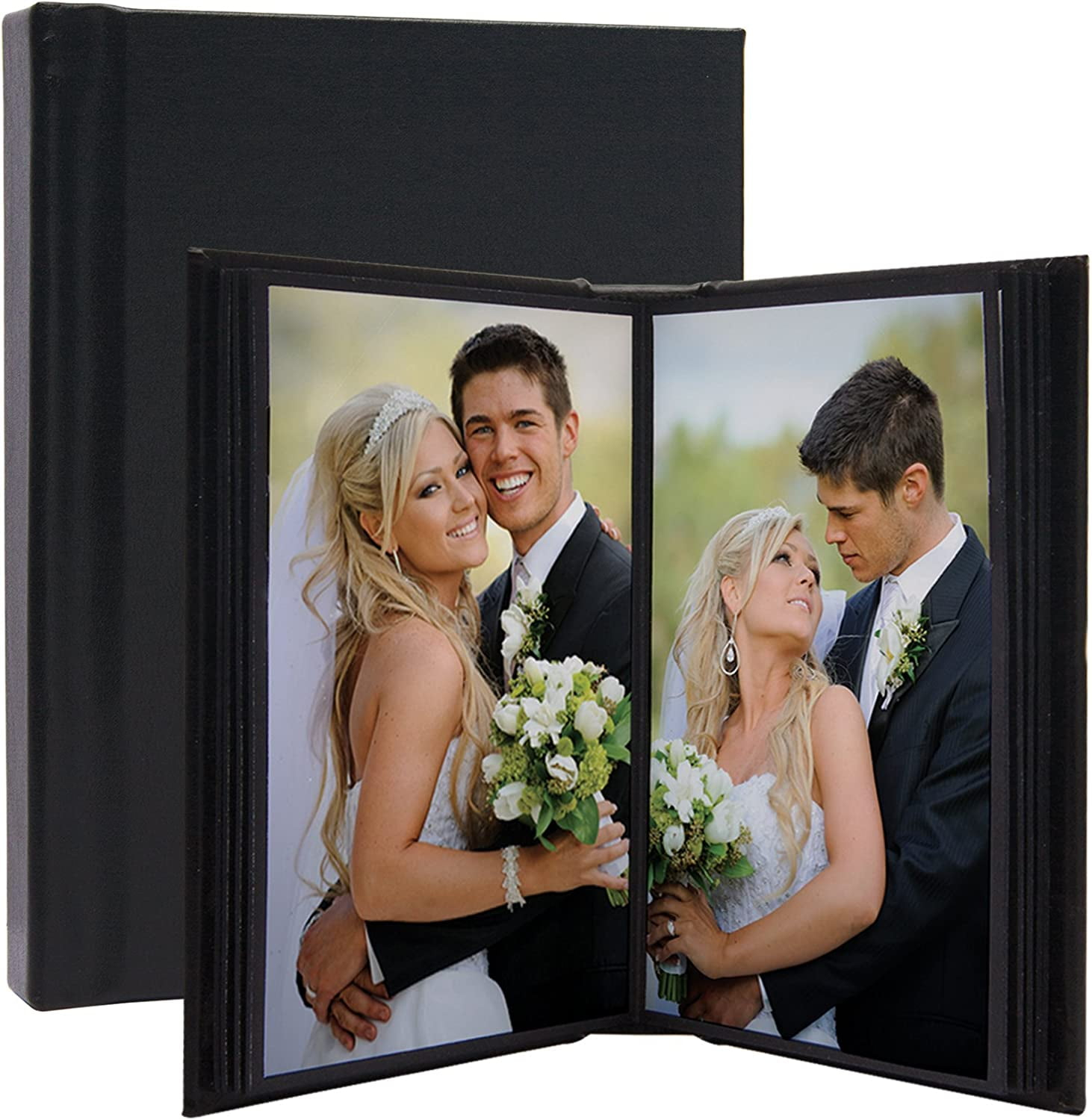 Neil Enterprises Inc. Black 10x12 Vertical Self-Stick Photo Albums - Holds 20 Photos - Pack of 12