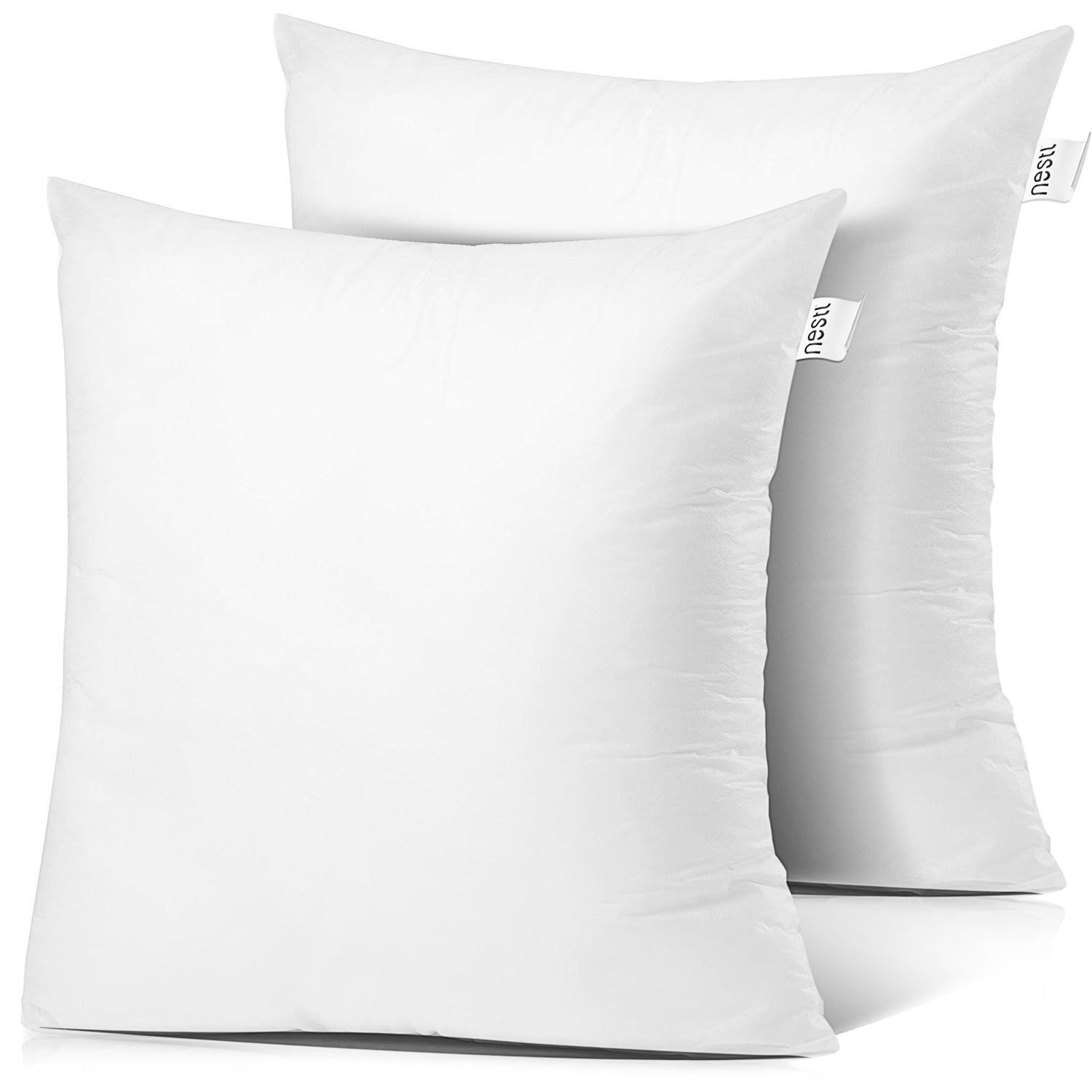Digital Decor Pillow Insert Sham, Standard/White (18" x 18", Double Pack)