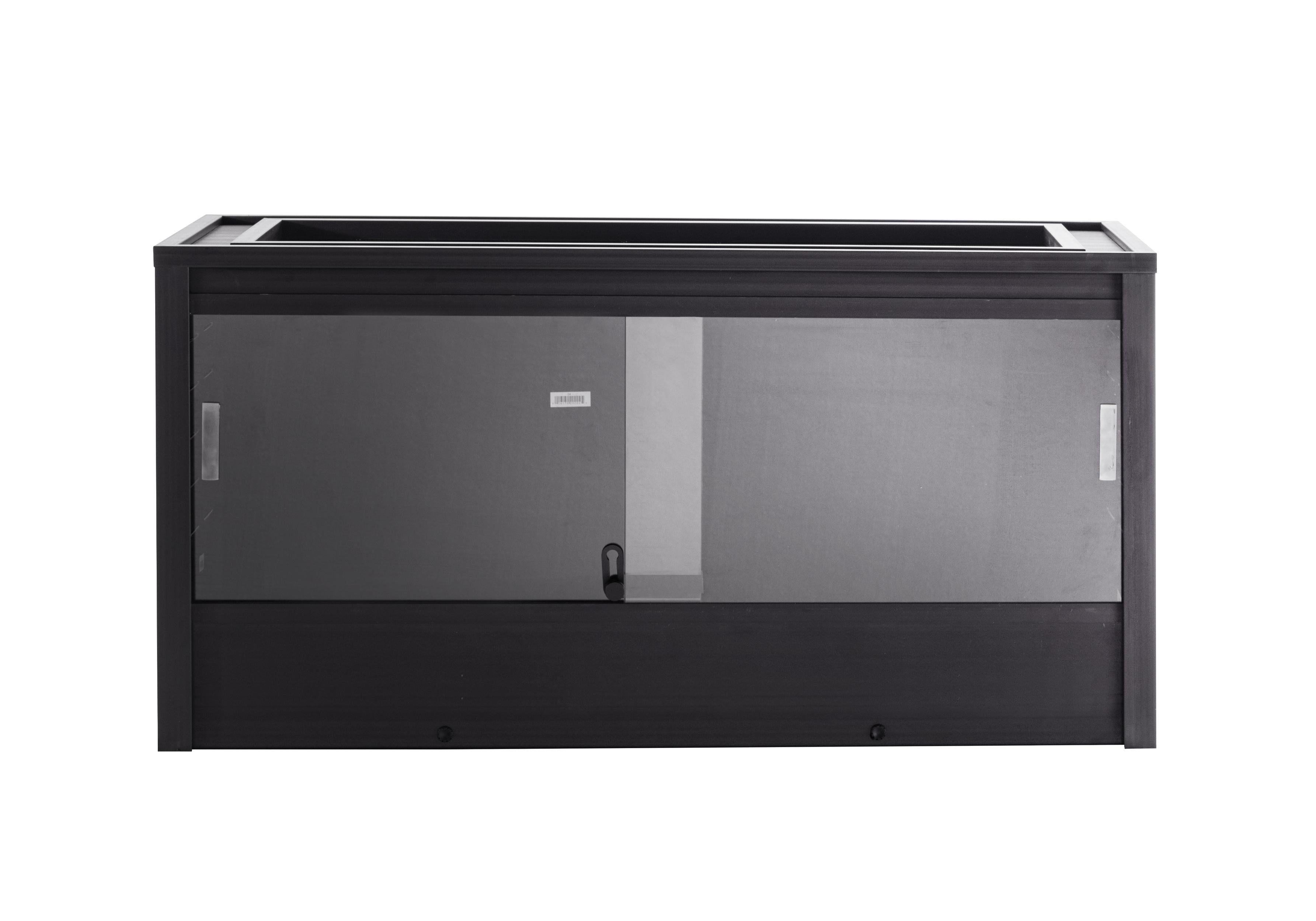 New Age Pet® ECOFLEX® 36 in. Reptile Lounge Terrarium Black, Durable Composite Habitat with Ventilation, Sliding Glass Doors & Mesh Screen Top for UV/Heat Lamp, Ideal for Tortoises, Snakes, Iguanas