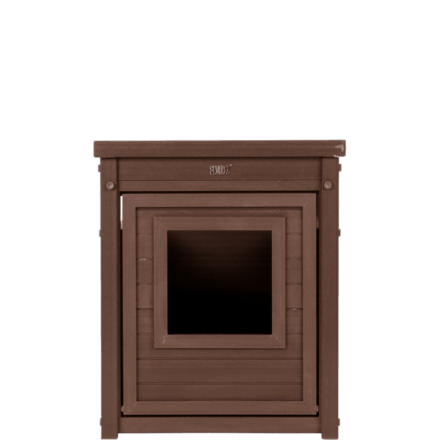 New Age Pet® ECOFLEX® Litter Loo® Litter Box Enclosure End Table, Durable and Eco-Friendly Wood Plastic Composite, Easy to Clean, Flip Down Door for Simple Cleanup, No Tool Assembly- Russset Brown