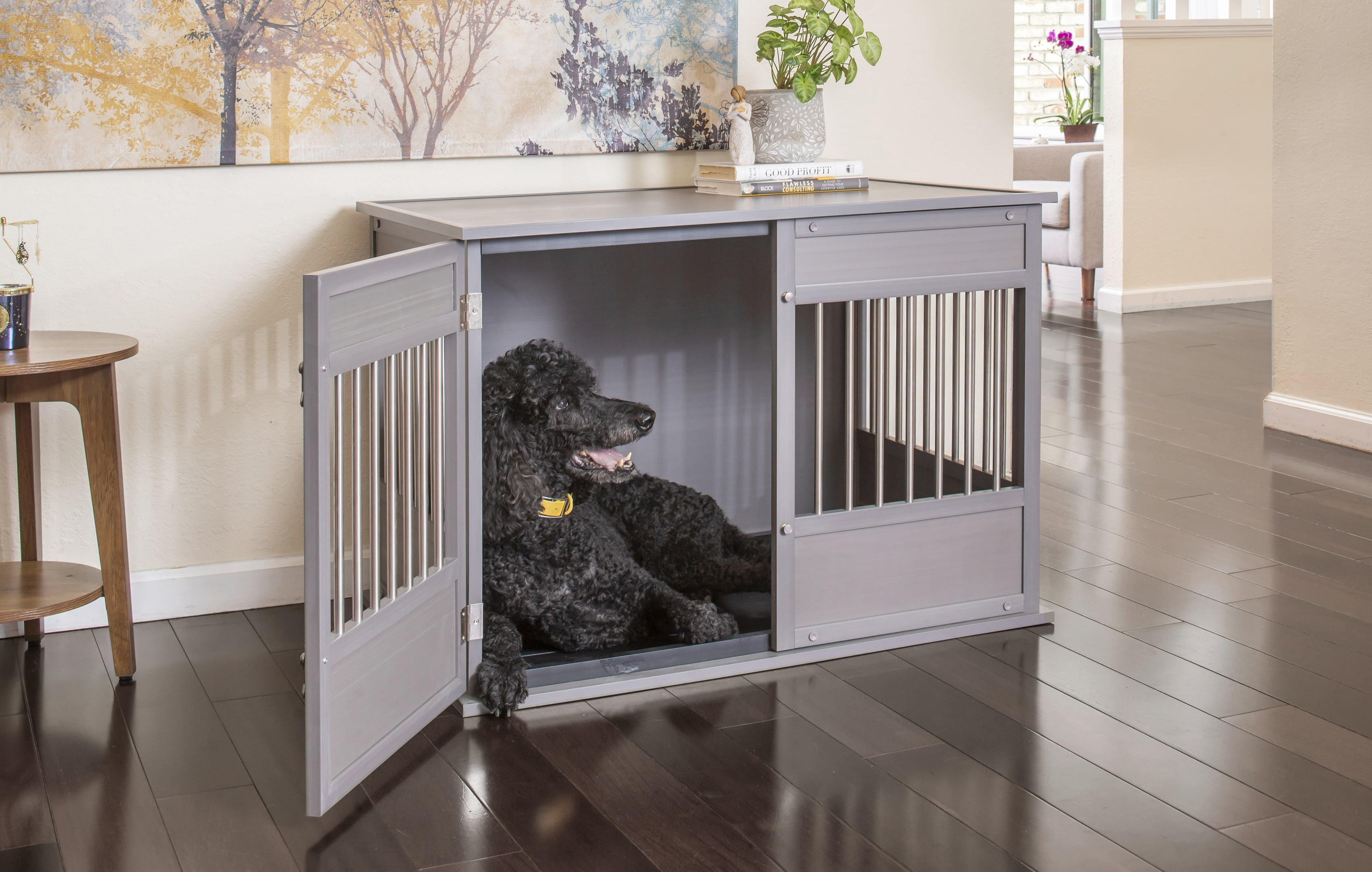 New Age Pet Horizon Pet Crate - ECOFLEX, Stainless Steel, Easy Access Door, 10-Year Warranty