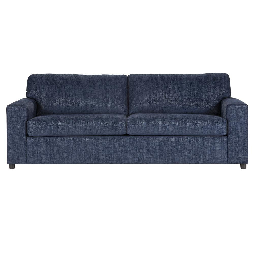 New Classic Furniture Kylo Polyester Fabric 3-Seater Sofa in Blue