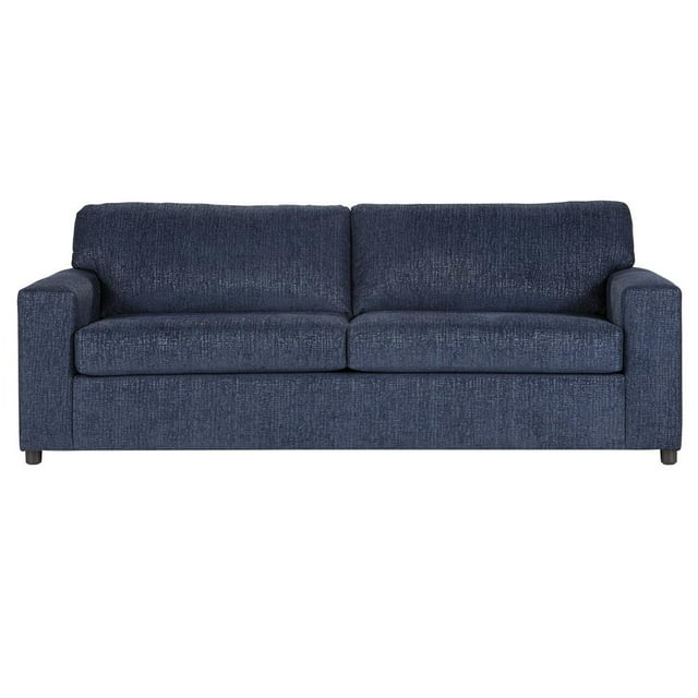 New Classic Furniture Kylo Polyester Fabric 3-Seater Sofa in Blue
