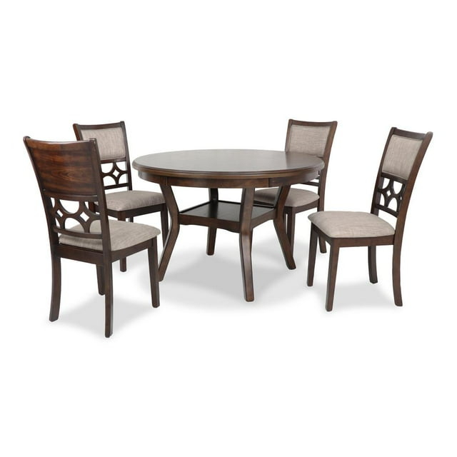 New Classic Furniture Mitchell 5-Piece Transitional Wood Dining Set in Cherry
