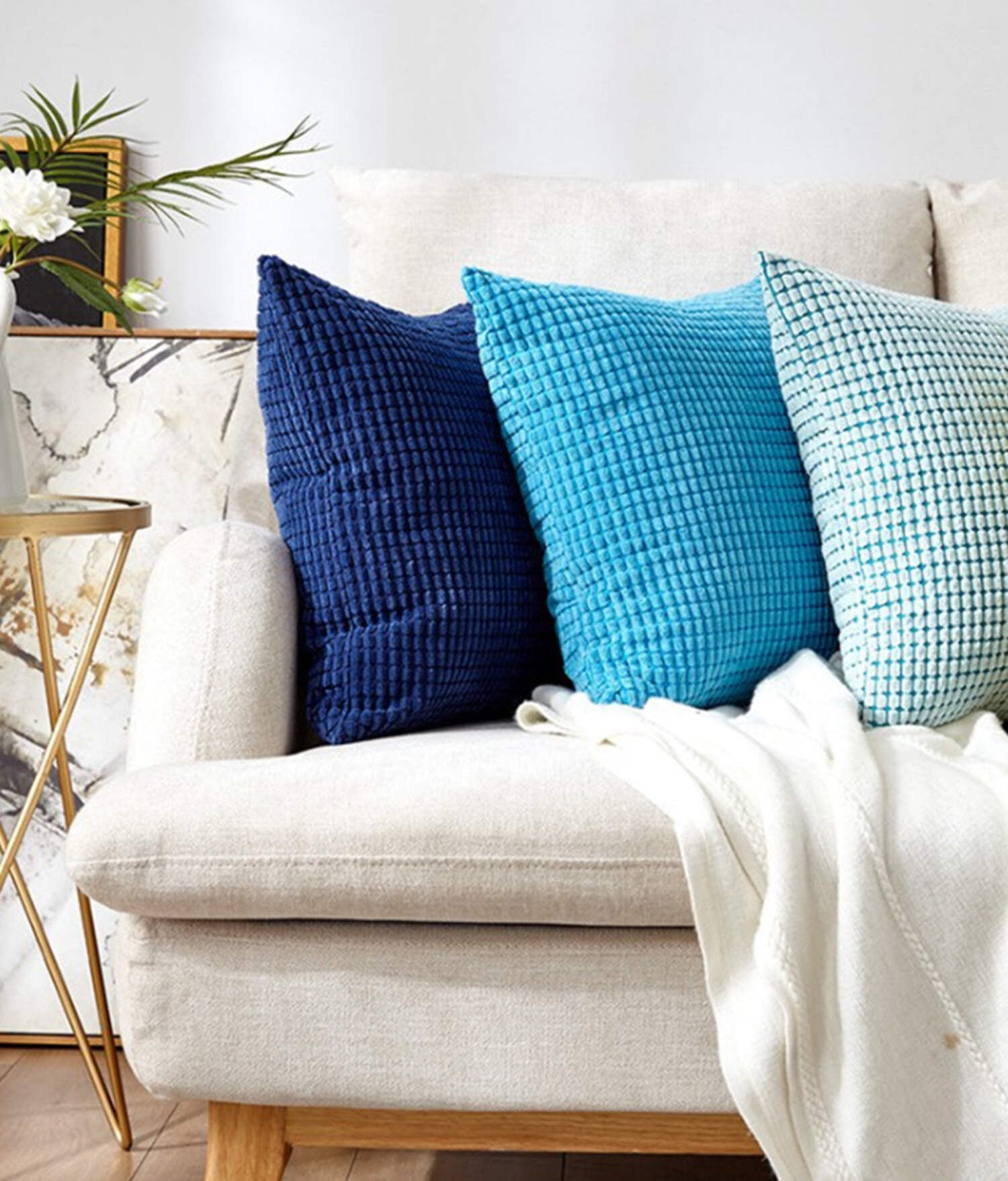 Double sided 18" by 18" throw pillow set of 3 (Set of 3)