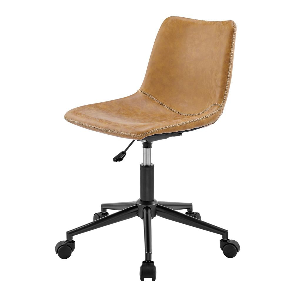 New Pacific Direct Clarke 22" PU and Plywood Swivel Office Chair in Yellow
