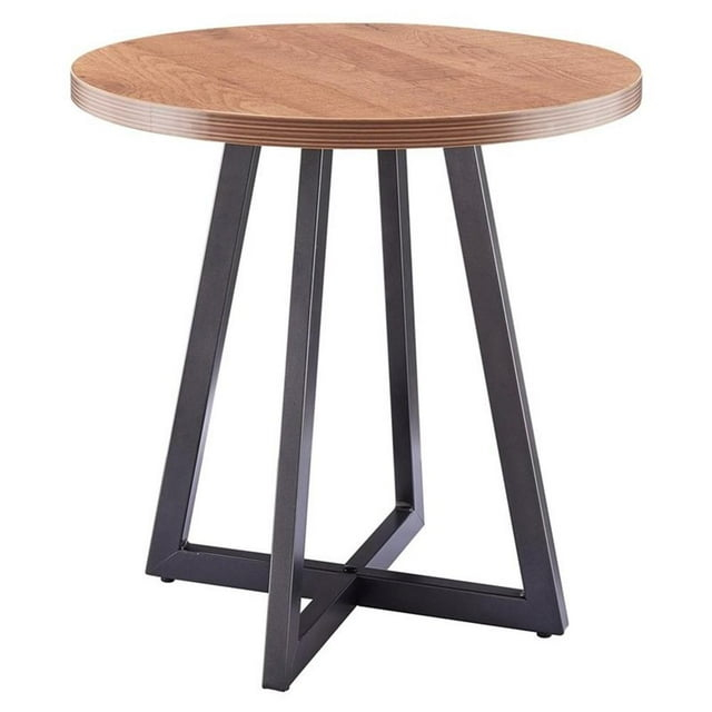 New Pacific Direct Courtdale 20" Round Wood End Table in Gliese Brown